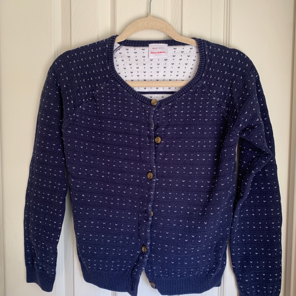 Hanna Andersson Navy Blue Knit Cardigan